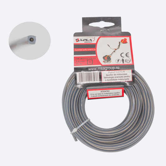 Fir Taietor Patrat Dual 3.0mm x 15m, motocositoare, trimmer.