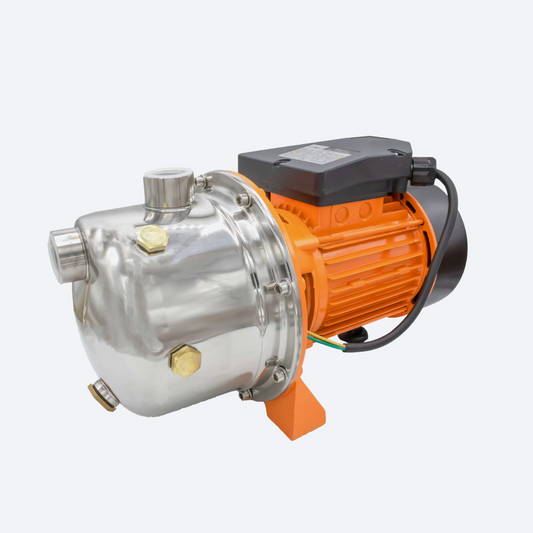 Pompa apa suprafara JS-100, 1500W, 60l/min, refulare 30m, aspiratie 14m, 2850 rpm, corp fonta, cap inox, bobinaj 100% Cupru